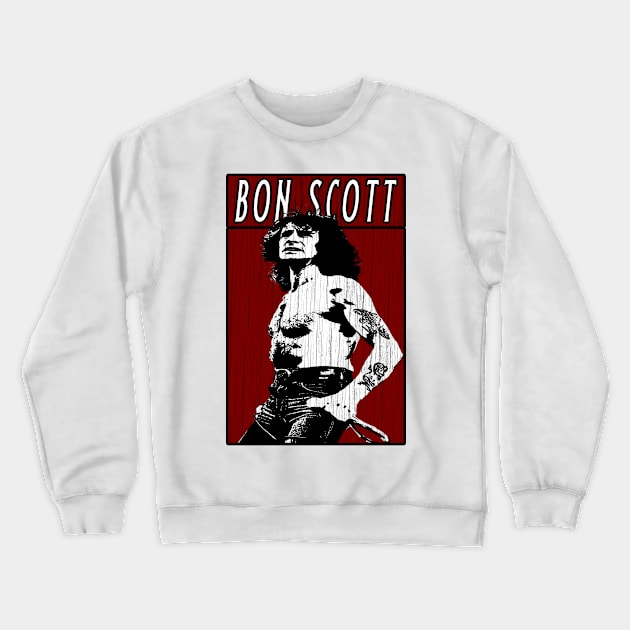 Vintage Retro Bon Scott Crewneck Sweatshirt by Projectup